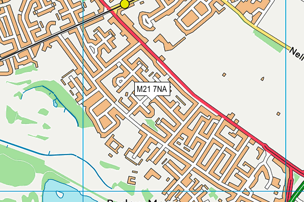 M21 7NA map - OS VectorMap District (Ordnance Survey)