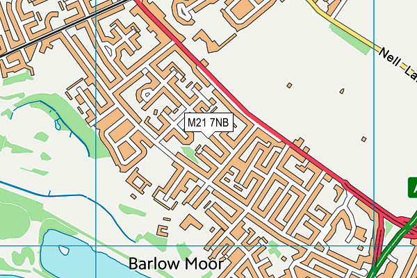 M21 7NB map - OS VectorMap District (Ordnance Survey)