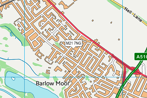 M21 7NG map - OS VectorMap District (Ordnance Survey)