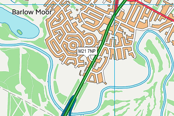 M21 7NP map - OS VectorMap District (Ordnance Survey)