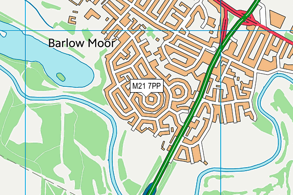 M21 7PP map - OS VectorMap District (Ordnance Survey)