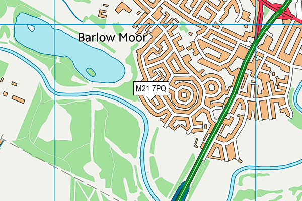 M21 7PQ map - OS VectorMap District (Ordnance Survey)