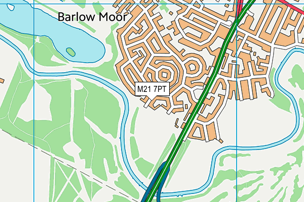 M21 7PT map - OS VectorMap District (Ordnance Survey)
