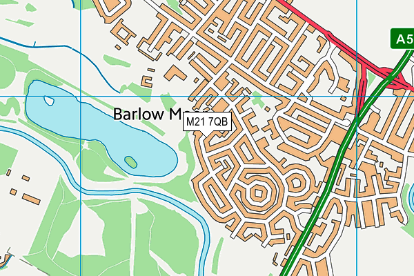 M21 7QB map - OS VectorMap District (Ordnance Survey)