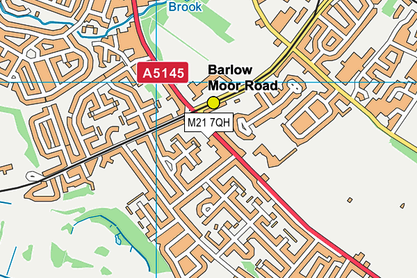 M21 7QH map - OS VectorMap District (Ordnance Survey)