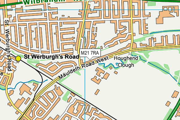 M21 7RA map - OS VectorMap District (Ordnance Survey)