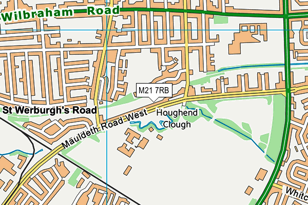 M21 7RB map - OS VectorMap District (Ordnance Survey)