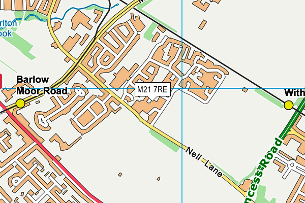 M21 7RE map - OS VectorMap District (Ordnance Survey)