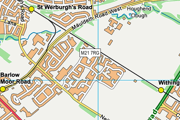 M21 7RG map - OS VectorMap District (Ordnance Survey)