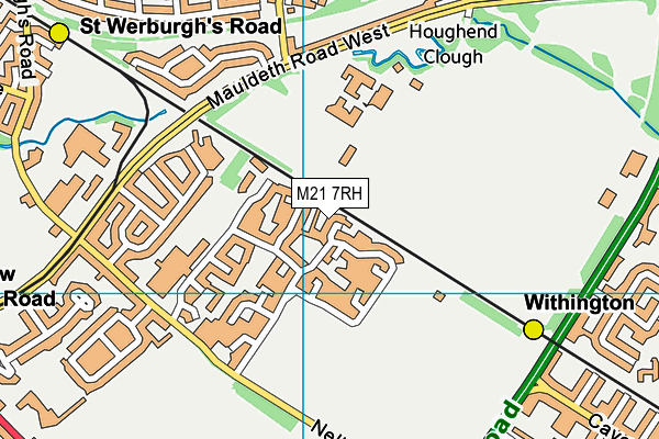 M21 7RH map - OS VectorMap District (Ordnance Survey)