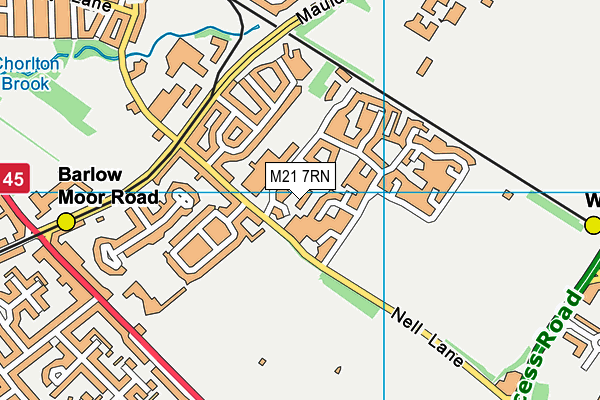 M21 7RN map - OS VectorMap District (Ordnance Survey)