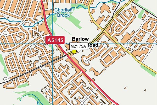 M21 7SA map - OS VectorMap District (Ordnance Survey)