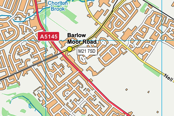 M21 7SD map - OS VectorMap District (Ordnance Survey)