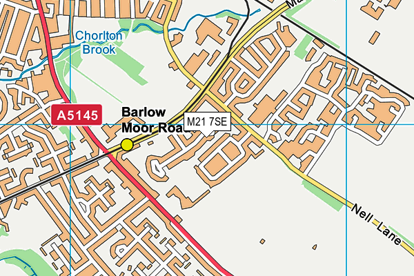 M21 7SE map - OS VectorMap District (Ordnance Survey)