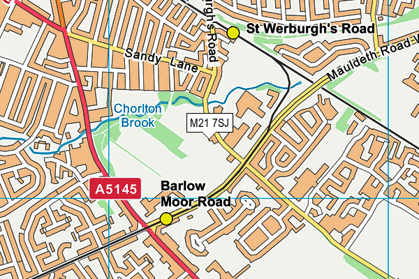 Chorlton Park map (M21 7SJ) - OS VectorMap District (Ordnance Survey)