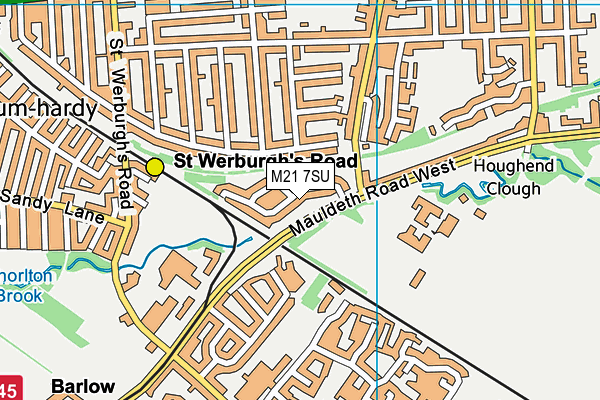 M21 7SU map - OS VectorMap District (Ordnance Survey)