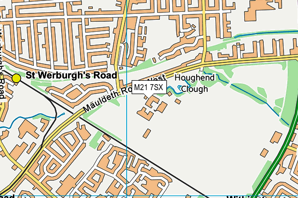 The Hough End Centre map (M21 7SX) - OS VectorMap District (Ordnance Survey)