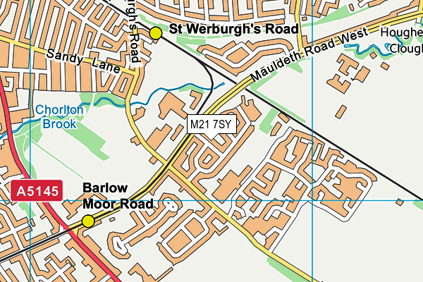 M21 7SY map - OS VectorMap District (Ordnance Survey)