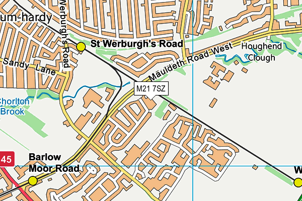 M21 7SZ map - OS VectorMap District (Ordnance Survey)