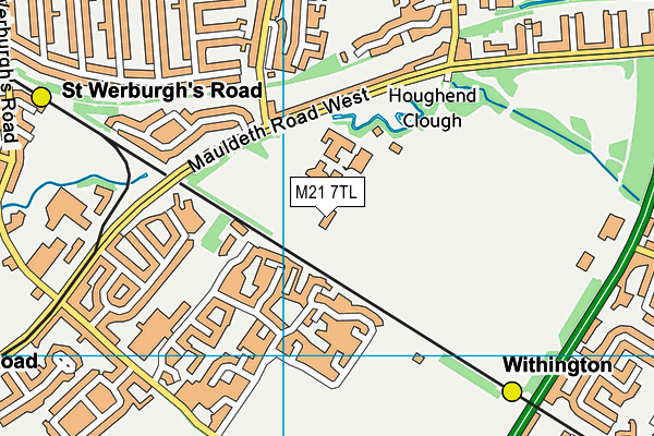 Broughton Park Fc map (M21 7TL) - OS VectorMap District (Ordnance Survey)