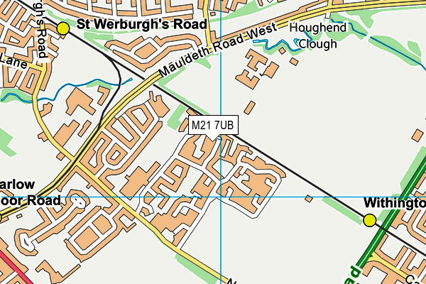 M21 7UB map - OS VectorMap District (Ordnance Survey)
