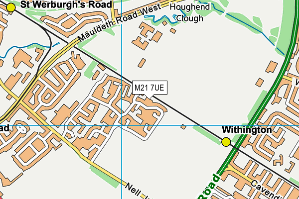 M21 7UE map - OS VectorMap District (Ordnance Survey)