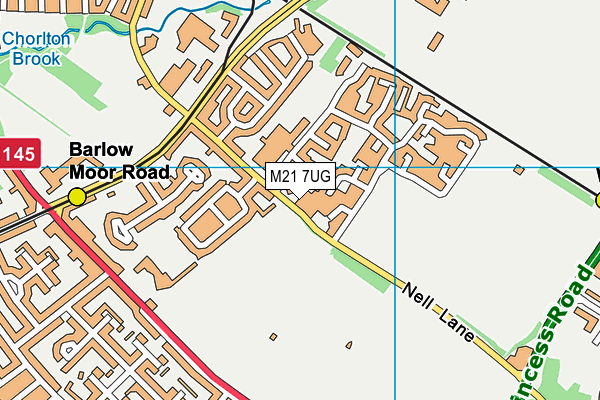 M21 7UG map - OS VectorMap District (Ordnance Survey)