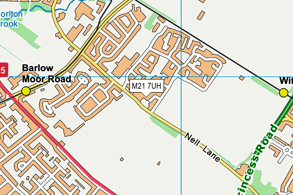 M21 7UH map - OS VectorMap District (Ordnance Survey)