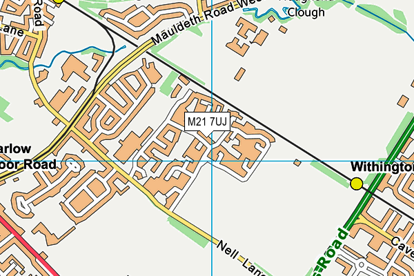 M21 7UJ map - OS VectorMap District (Ordnance Survey)