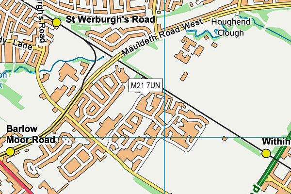 M21 7UN map - OS VectorMap District (Ordnance Survey)