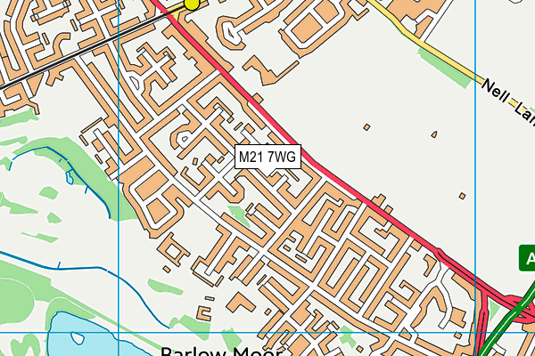 M21 7WG map - OS VectorMap District (Ordnance Survey)