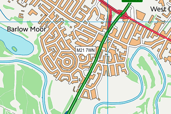 M21 7WN map - OS VectorMap District (Ordnance Survey)
