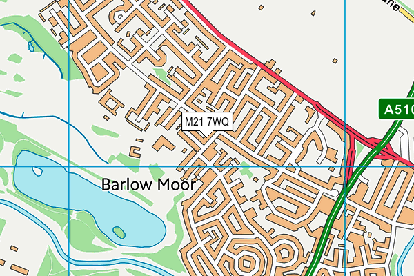 M21 7WQ map - OS VectorMap District (Ordnance Survey)