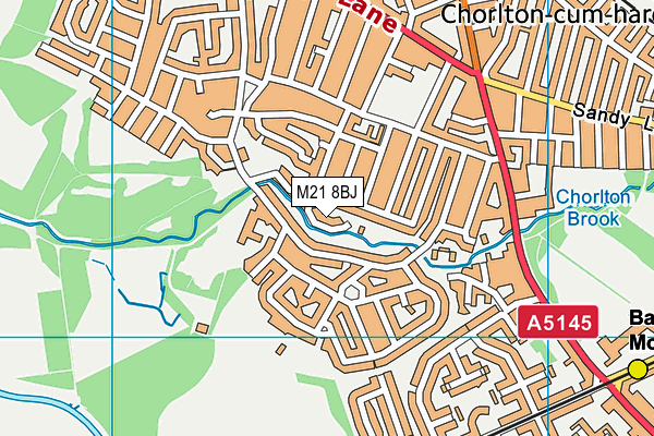 M21 8BJ map - OS VectorMap District (Ordnance Survey)