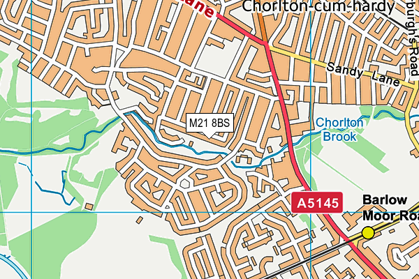 M21 8BS map - OS VectorMap District (Ordnance Survey)