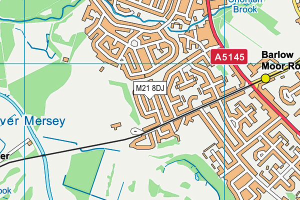 M21 8DJ map - OS VectorMap District (Ordnance Survey)