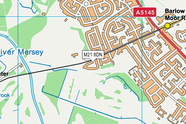 M21 8DN map - OS VectorMap District (Ordnance Survey)