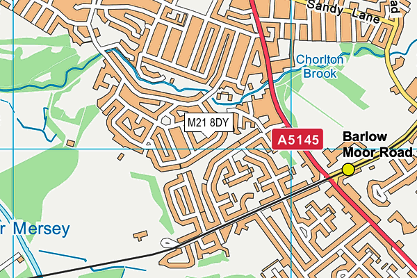 M21 8DY map - OS VectorMap District (Ordnance Survey)