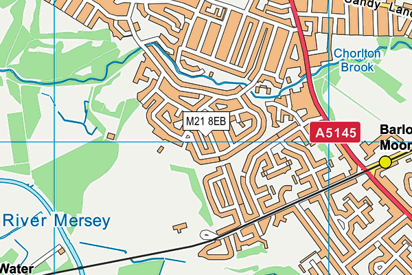 M21 8EB map - OS VectorMap District (Ordnance Survey)