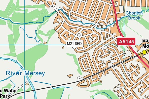 M21 8ED map - OS VectorMap District (Ordnance Survey)