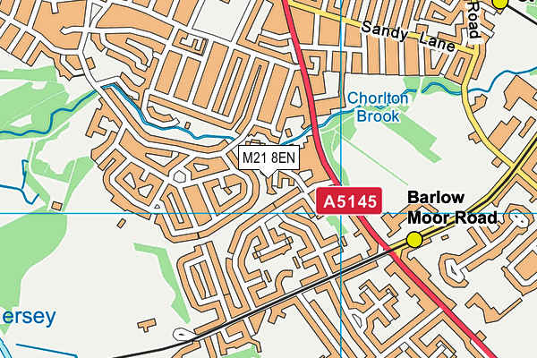 M21 8EN map - OS VectorMap District (Ordnance Survey)