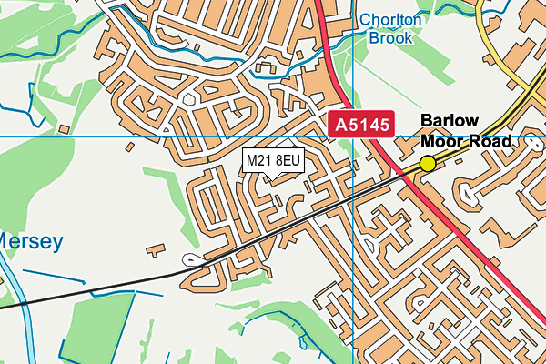 M21 8EU map - OS VectorMap District (Ordnance Survey)