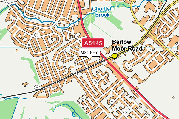 M21 8EY map - OS VectorMap District (Ordnance Survey)