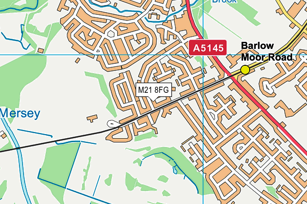 M21 8FG map - OS VectorMap District (Ordnance Survey)