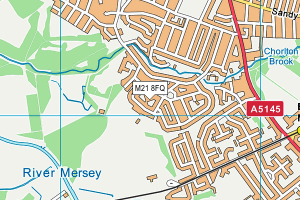 M21 8FQ map - OS VectorMap District (Ordnance Survey)