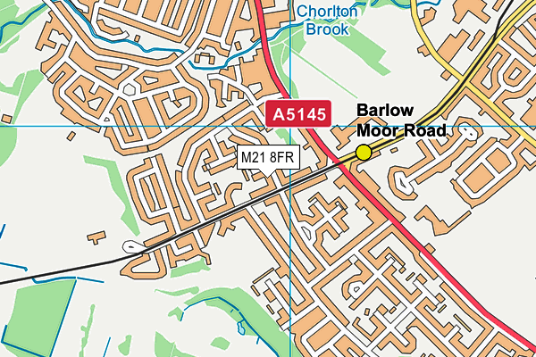 M21 8FR map - OS VectorMap District (Ordnance Survey)