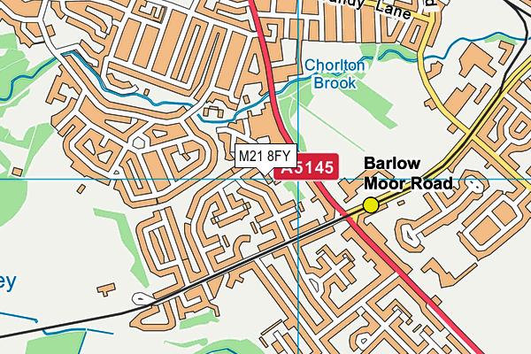 M21 8FY map - OS VectorMap District (Ordnance Survey)