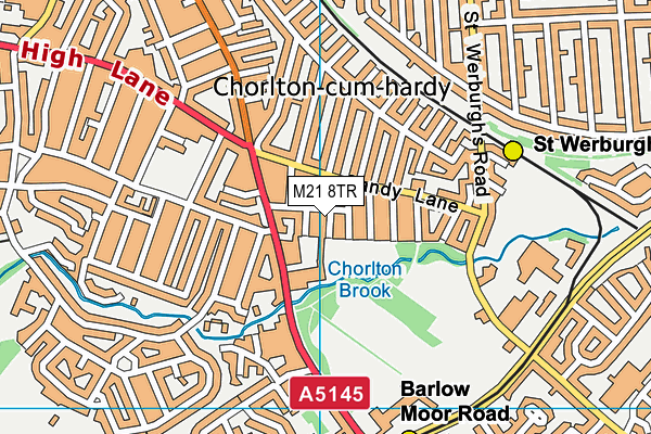 M21 8TR map - OS VectorMap District (Ordnance Survey)