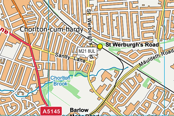 M21 8UL map - OS VectorMap District (Ordnance Survey)