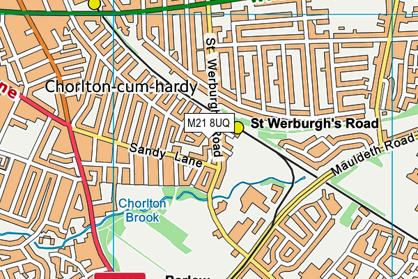 M21 8UQ map - OS VectorMap District (Ordnance Survey)